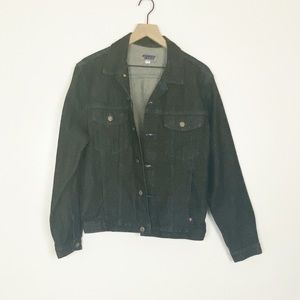 Vintage Guess Jeans Dark Denim Jacket Blue Stitch